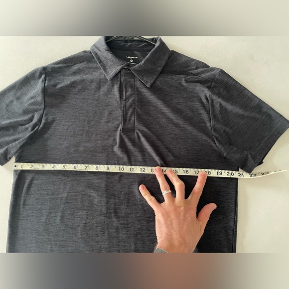 Layer8 M dark grey stretch polo - Picture 2 of 3